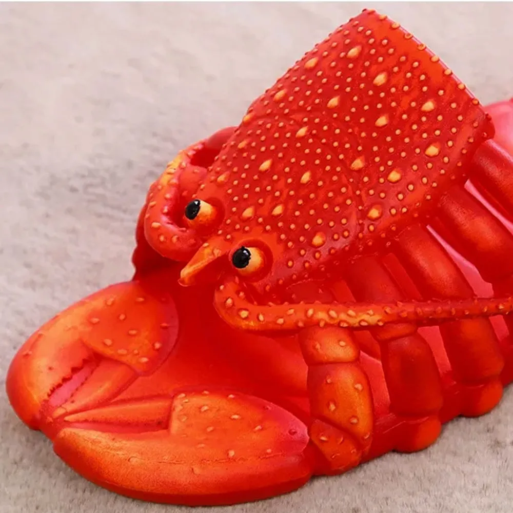 Lobster Slippers Funny Animal Flip Flops Cute Beach