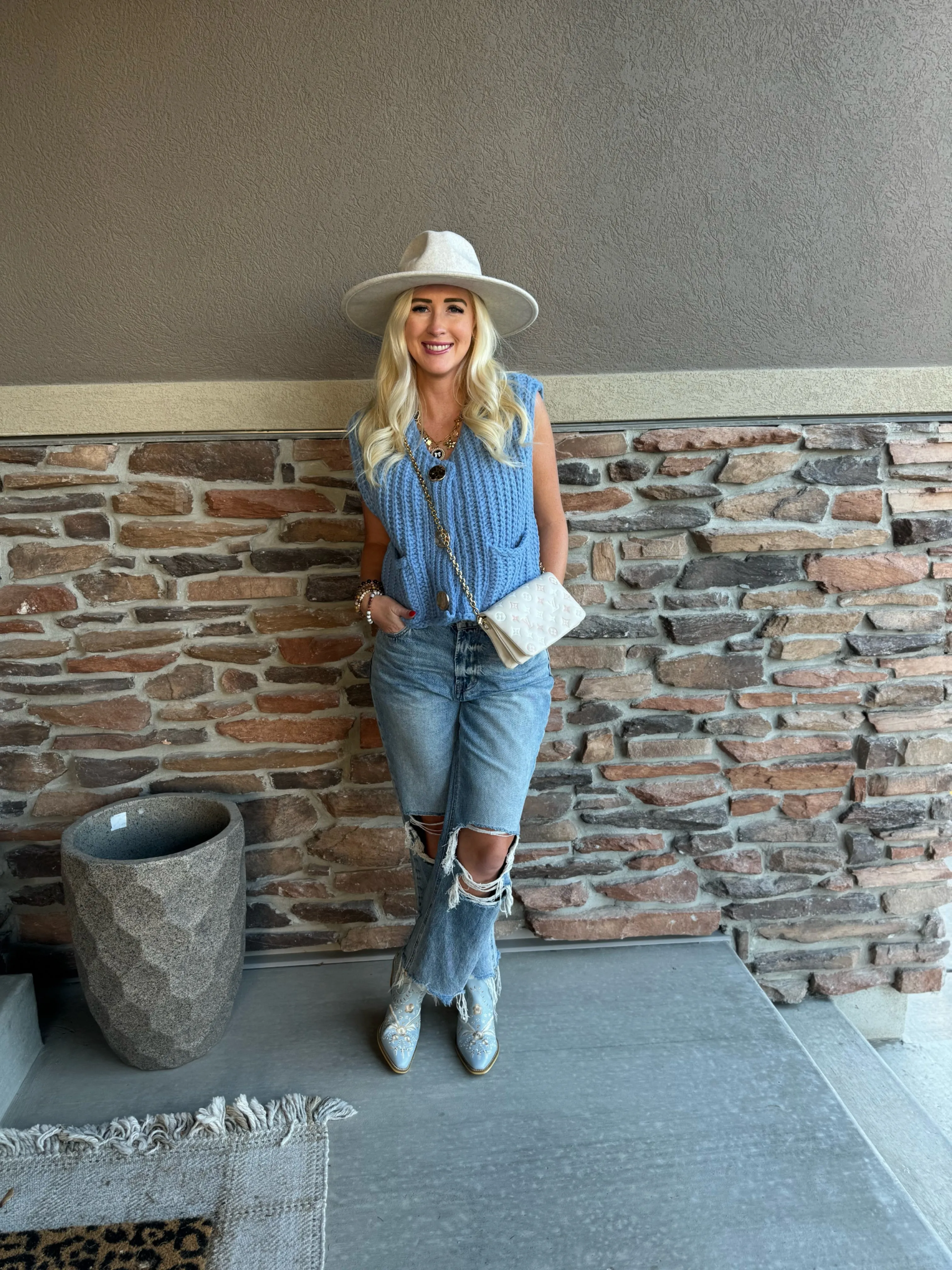 Madison Cowgirl Boots - Blue