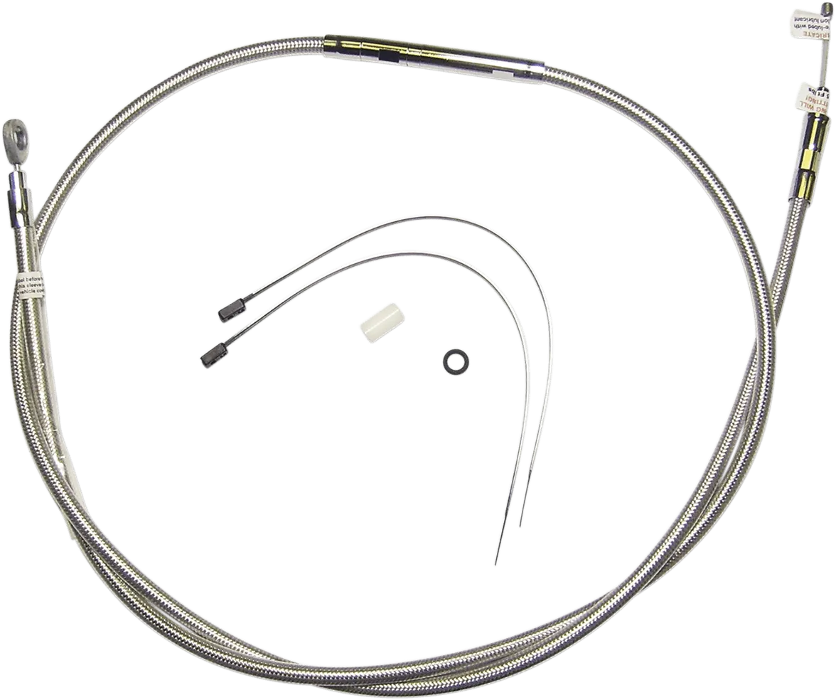 Magnum 52124HE Polished Stainless Steel High Efficiency Braided Clutch Cable - 66 11/16in.