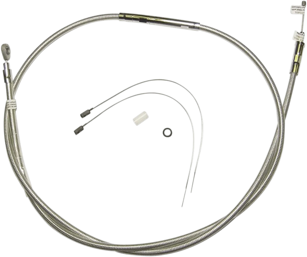 Magnum 52124HE Polished Stainless Steel High Efficiency Braided Clutch Cable - 66 11/16in.