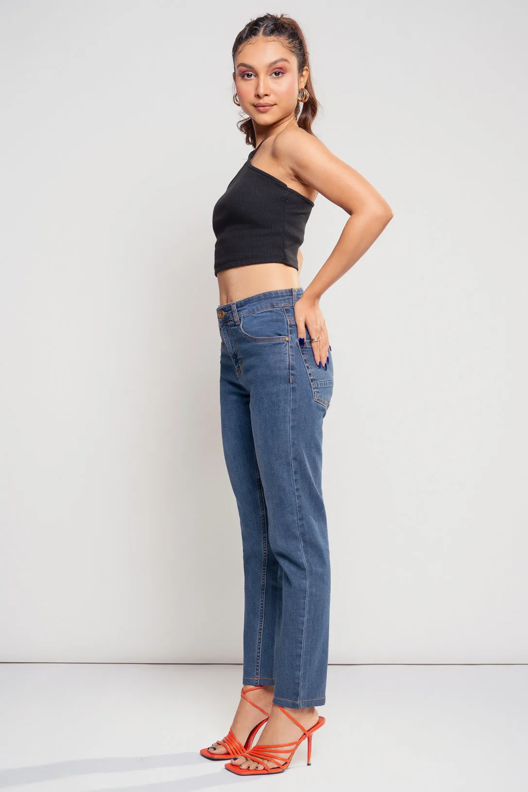 Mid Dark Slim Jeans