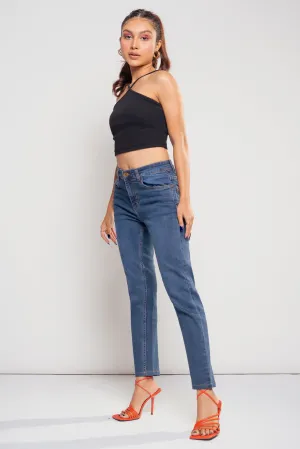 Mid Dark Slim Jeans