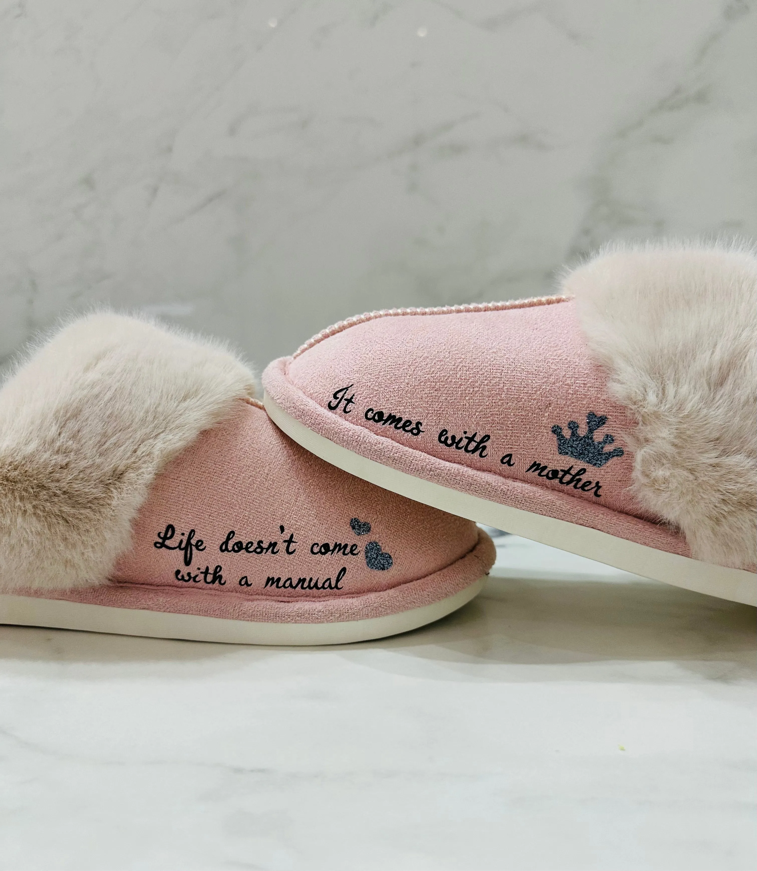 Mothers Day Slip-on Slippers Life doesn’t come with a manual it comes with a Mother