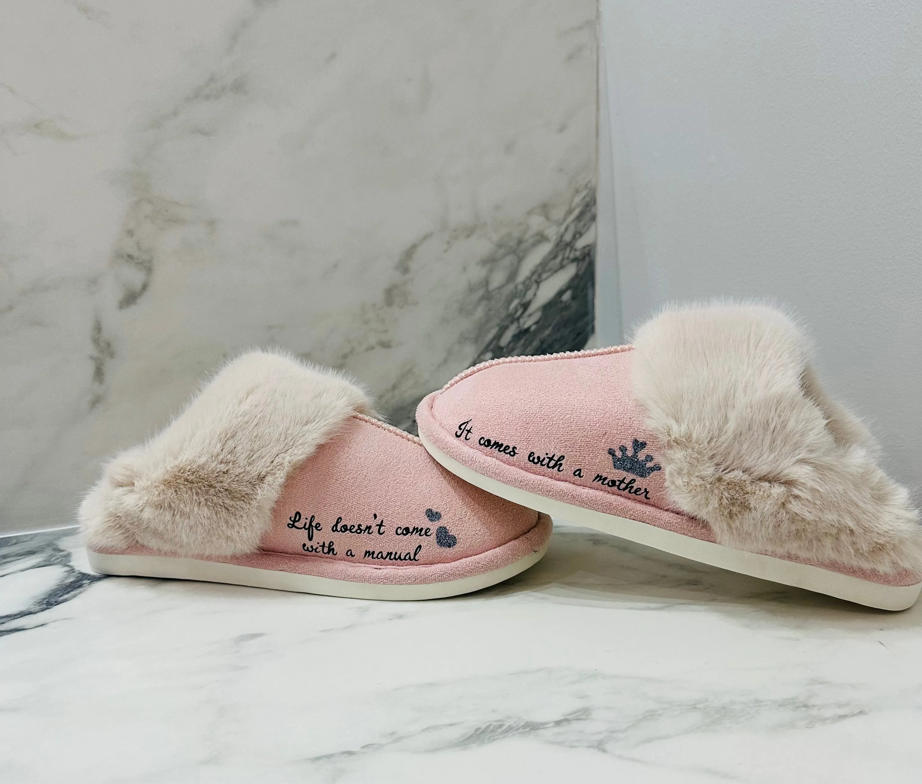 Mothers Day Slip-on Slippers Life doesn’t come with a manual it comes with a Mother