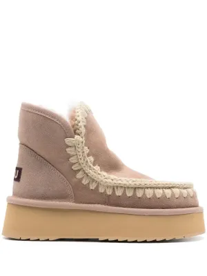 Mou 50mm whipstitch-trim boots