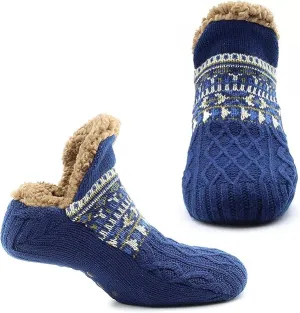 NEW WJccsee Mens Slipper Socks Winter Fuzzy Fluffy Warm Thick Cozy Soft Fleece Comfy Cabin Non Slip Socks with Grips