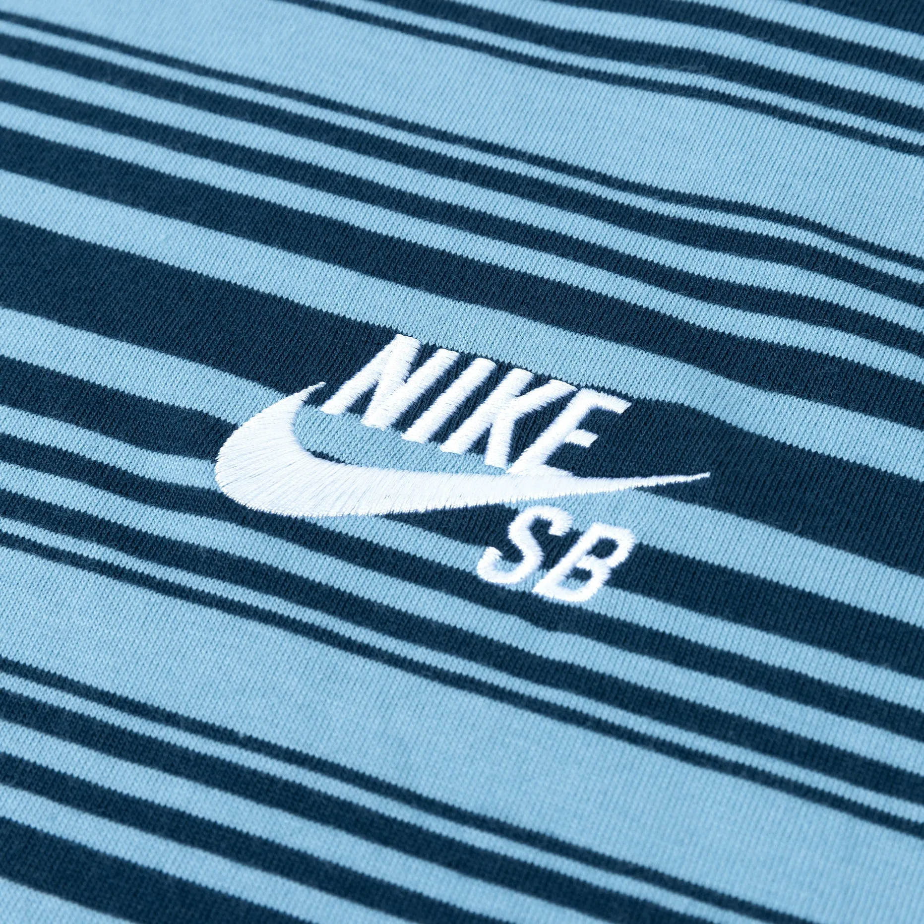 NIKE SB MAX90 STRIPED TEE -  DENIM TURQUOISE