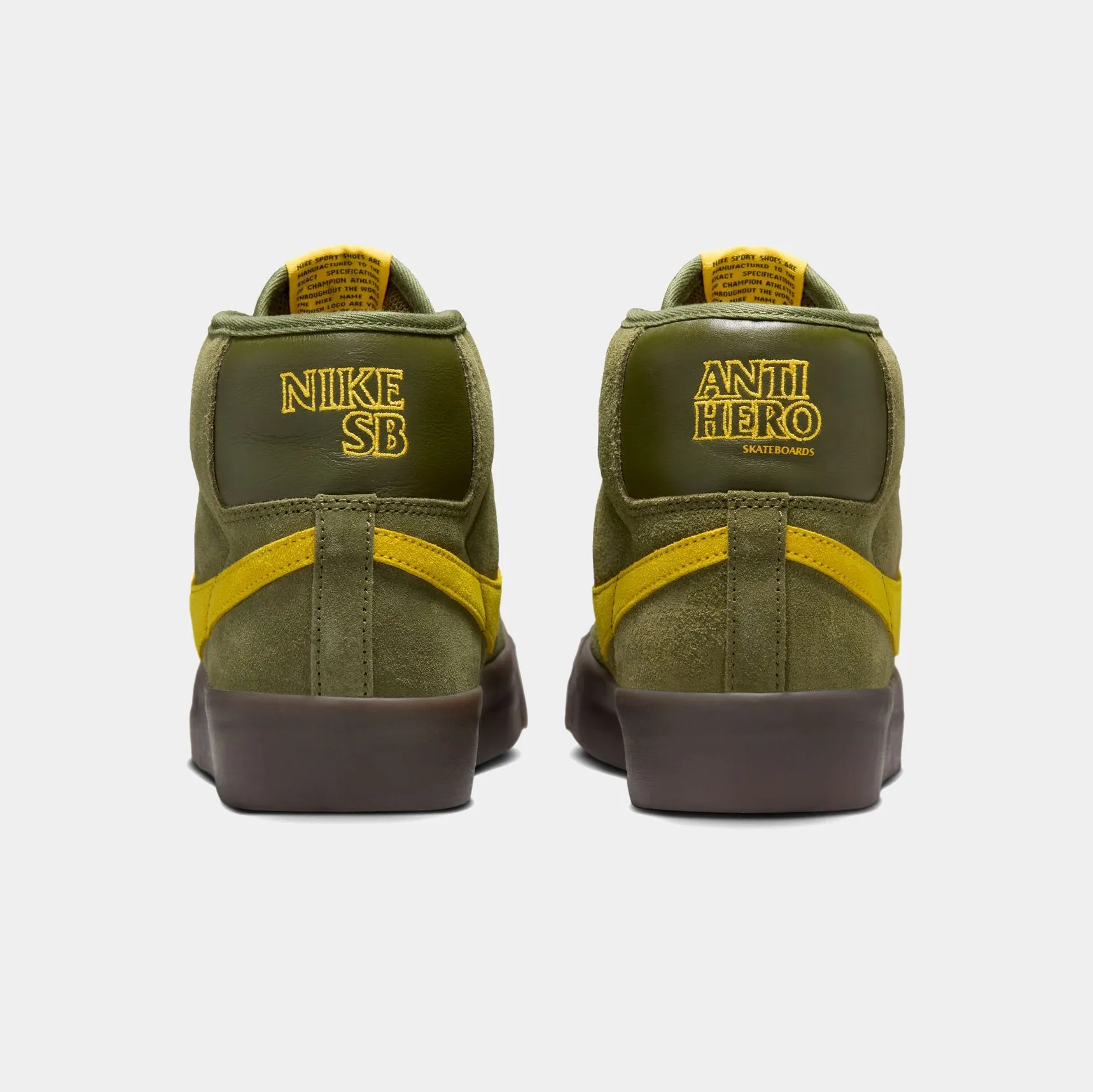 NIKE ZOOM BLAZER MID X ANTIHERO - ROUGH GREEN/AMARILLO