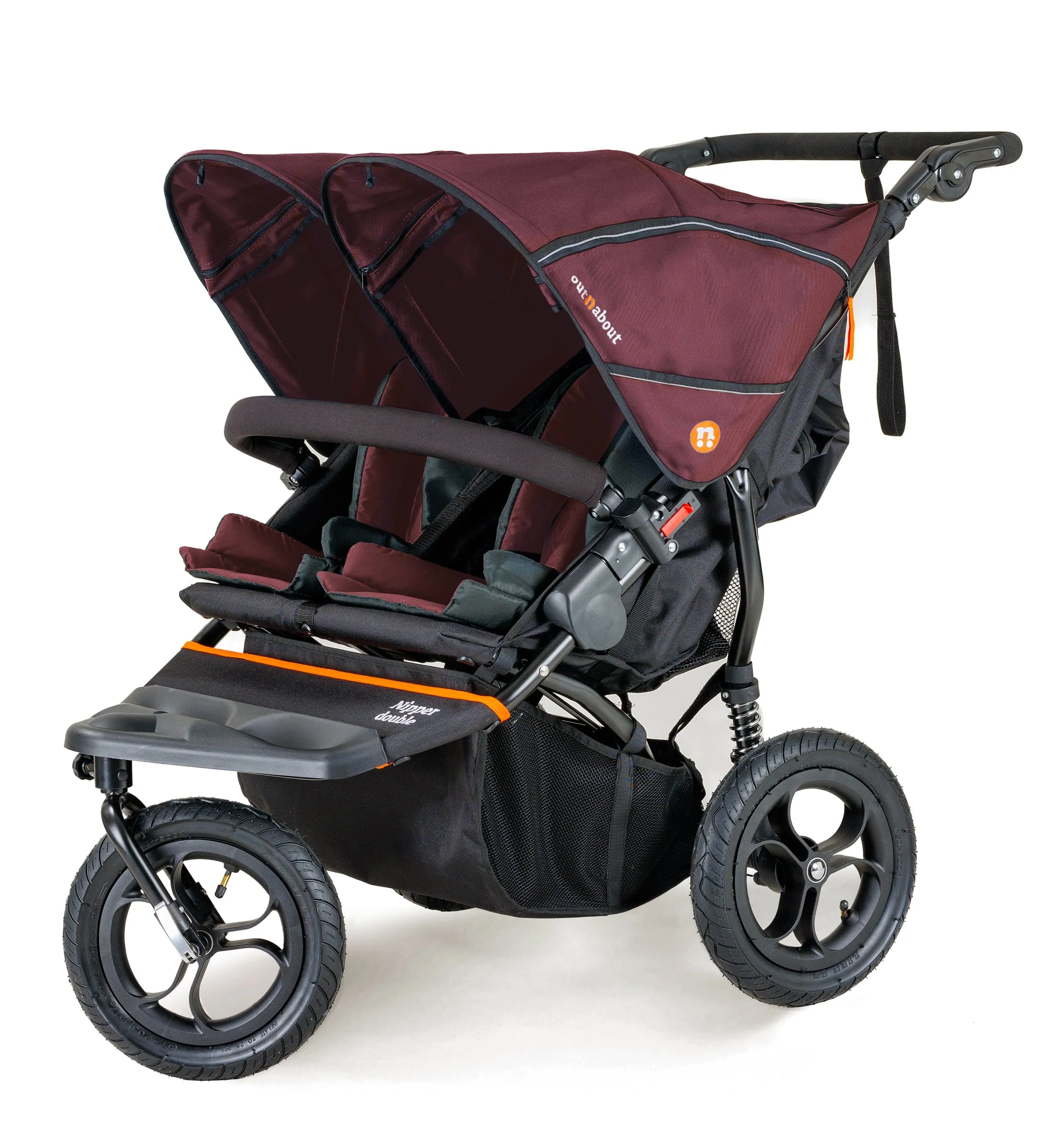 Out n About Nipper V5 Double Pushchair Starter Bundle - Bramble Berry