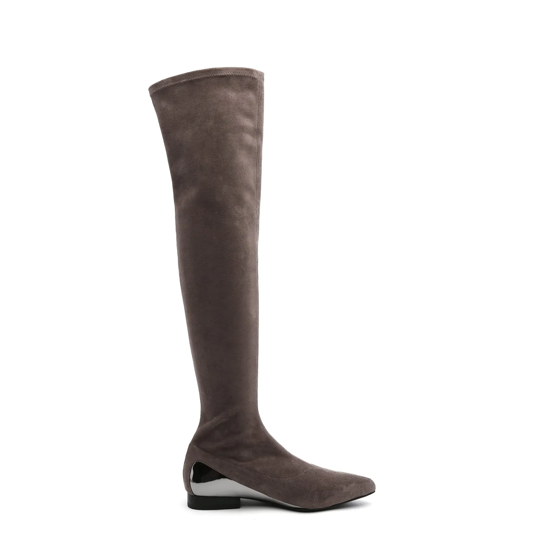 Over Knee Knit Shaft Boot Khaki