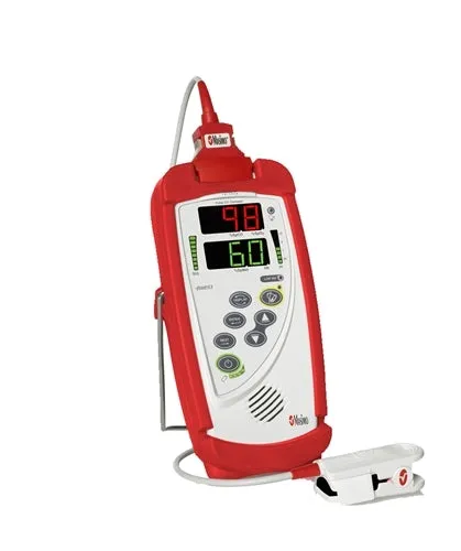 Reconditioned Masimo Rad 5v Handheld Pulse Oximeter with Adult Finger Sensor   Paediatric Soft Tip Sensor