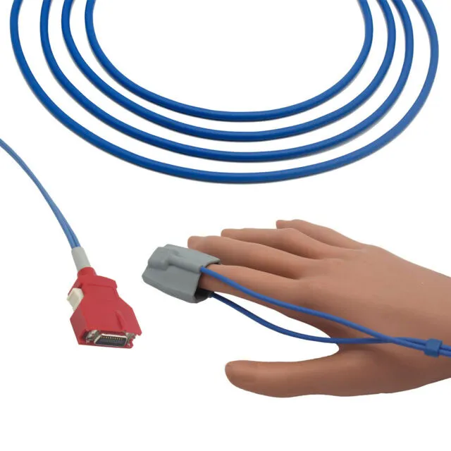 Reconditioned Masimo Rad 5v Handheld Pulse Oximeter with Adult Finger Sensor   Paediatric Soft Tip Sensor