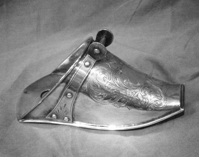 Side Saddle Vintage Silver Wash Slipper Stirrup