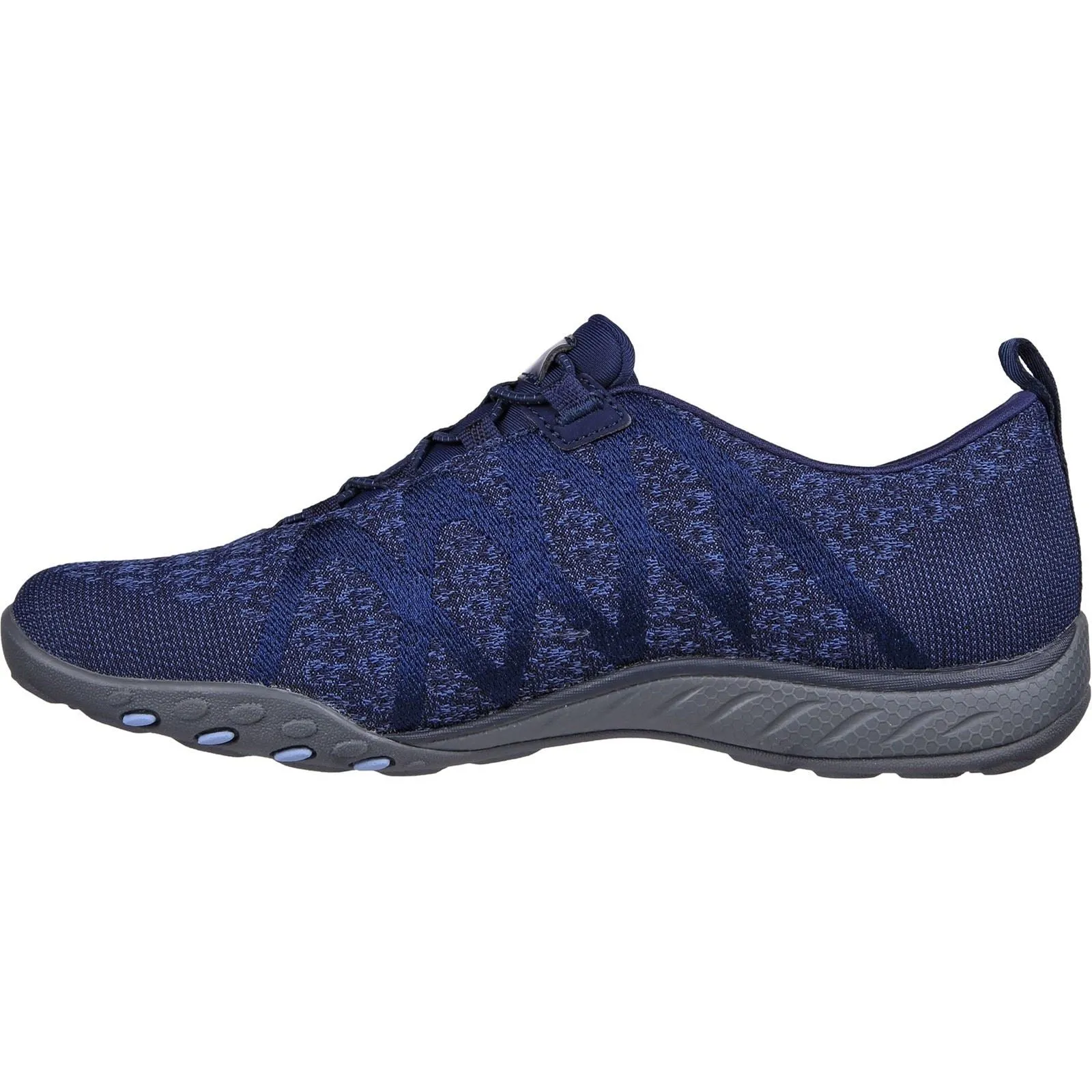 Skechers 100301 Relaxed Fit Breathe Easy Infi Knity Sneakers für Damen, weite Passform, Marineblau