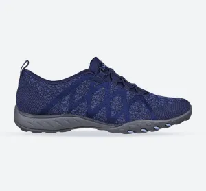 Skechers 100301 Relaxed Fit Breathe Easy Infi Knity Sneakers für Damen, weite Passform, Marineblau