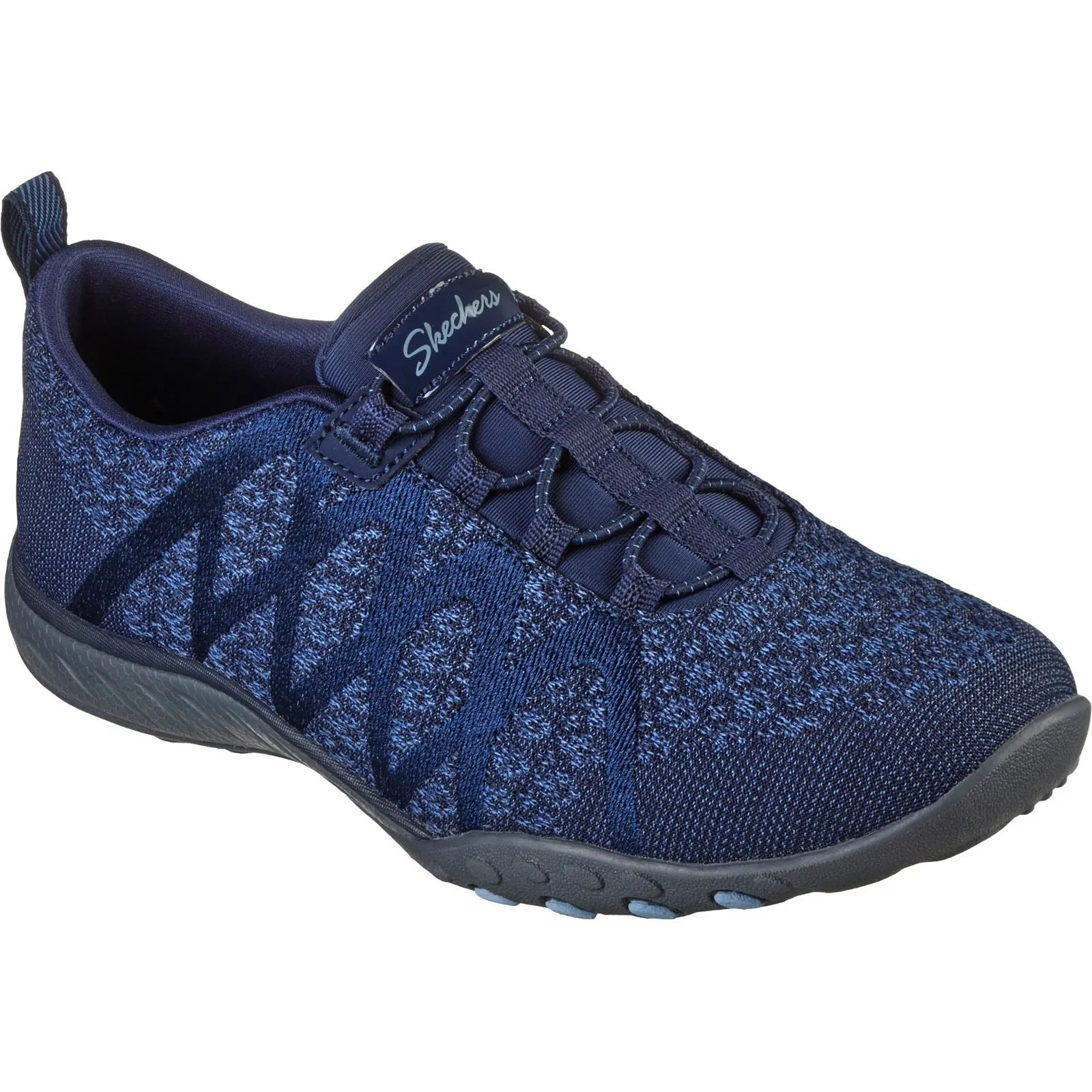 Skechers 100301 Relaxed Fit Breathe Easy Infi Knity Sneakers für Damen, weite Passform, Marineblau