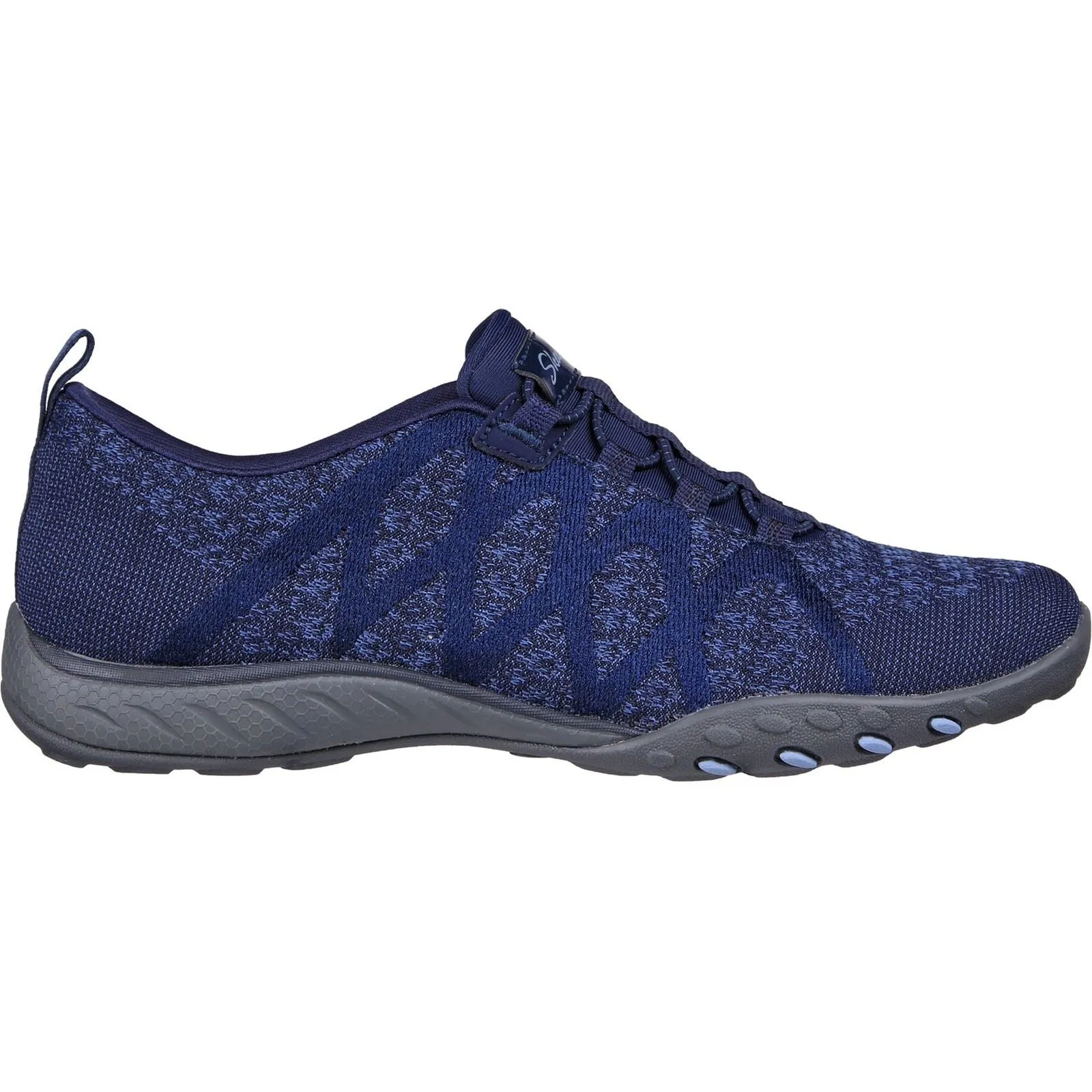 Skechers 100301 Relaxed Fit Breathe Easy Infi Knity Sneakers für Damen, weite Passform, Marineblau