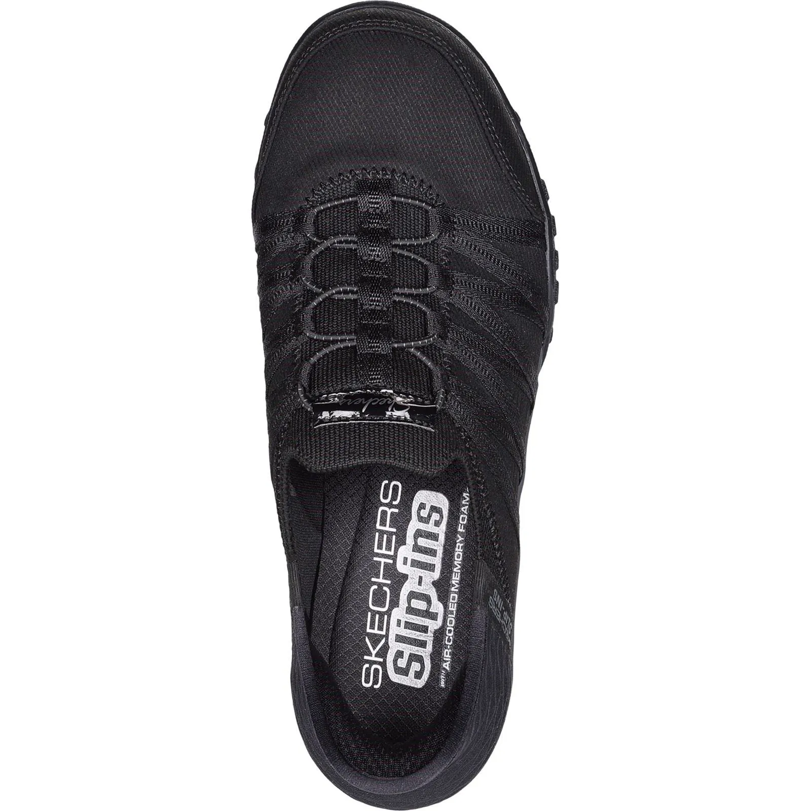 Skechers 100593 Breathe Easy Roll With Me Sneakers für Damen, weite Passform, Schwarz
