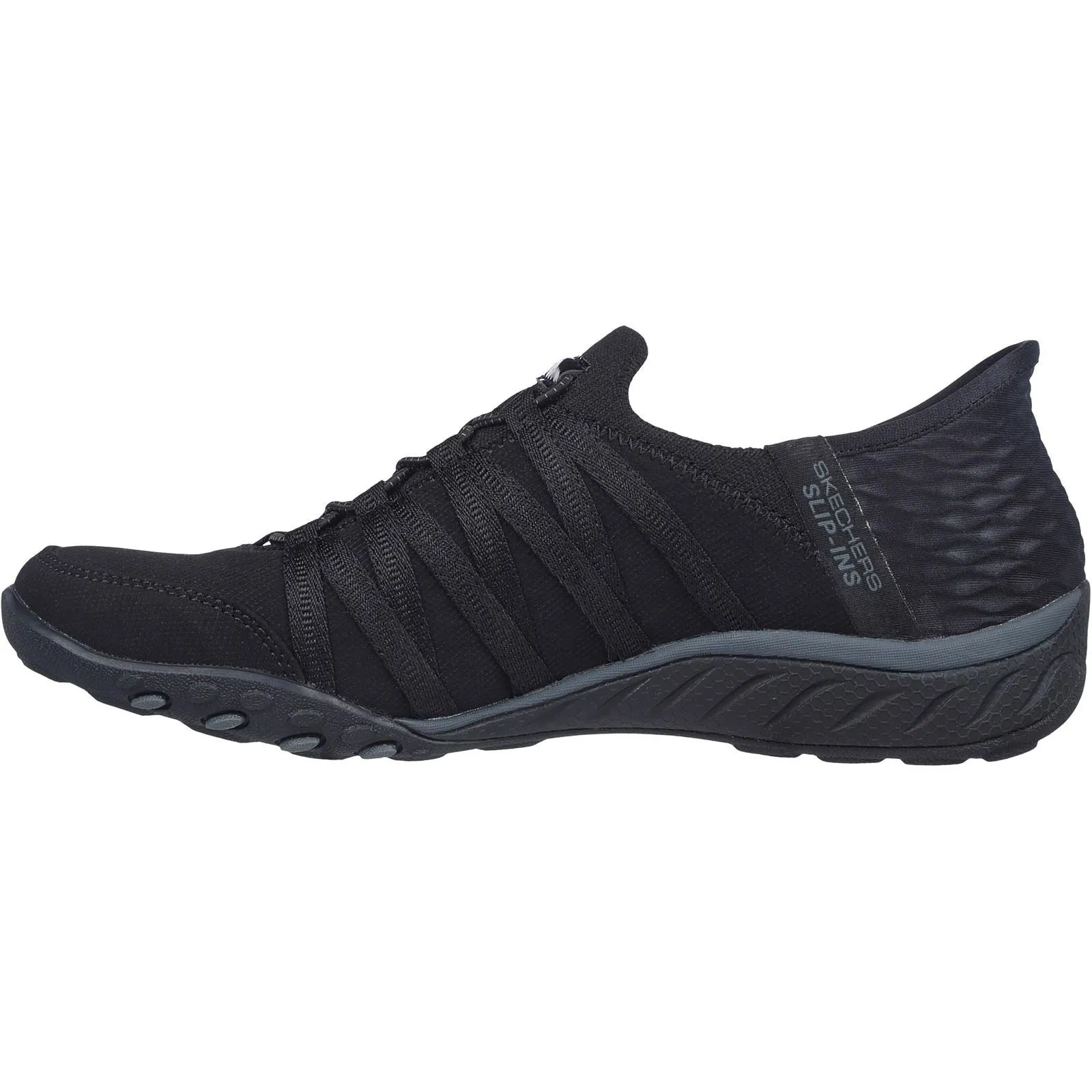 Skechers 100593 Breathe Easy Roll With Me Sneakers für Damen, weite Passform, Schwarz