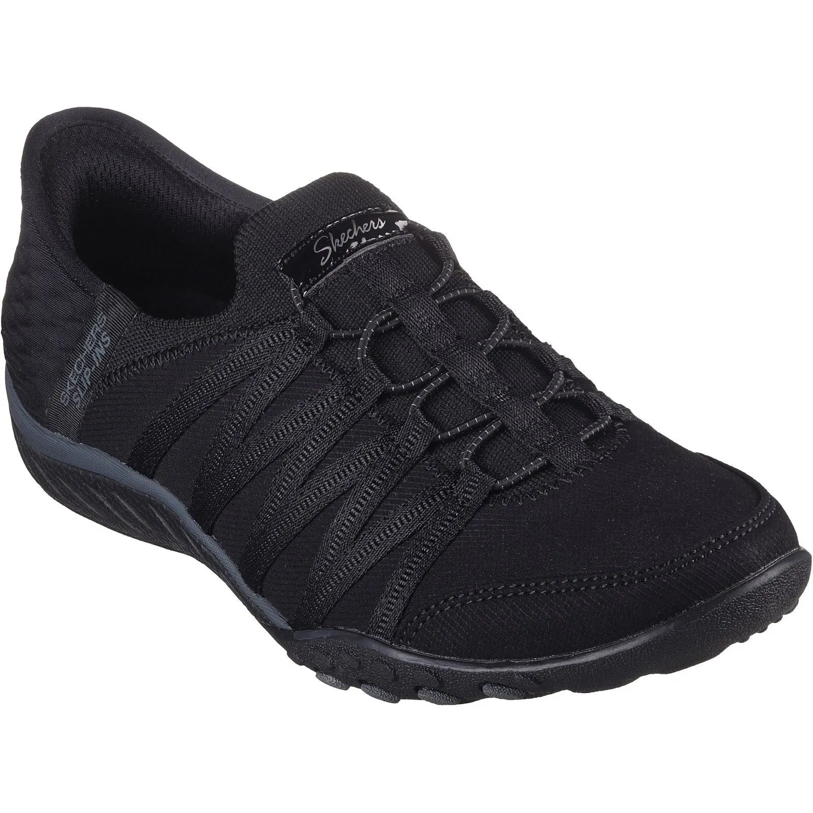 Skechers 100593 Breathe Easy Roll With Me Sneakers für Damen, weite Passform, Schwarz