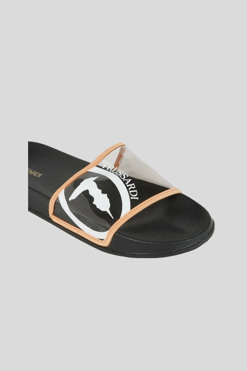 Snk Slipper Flat Rubber - black