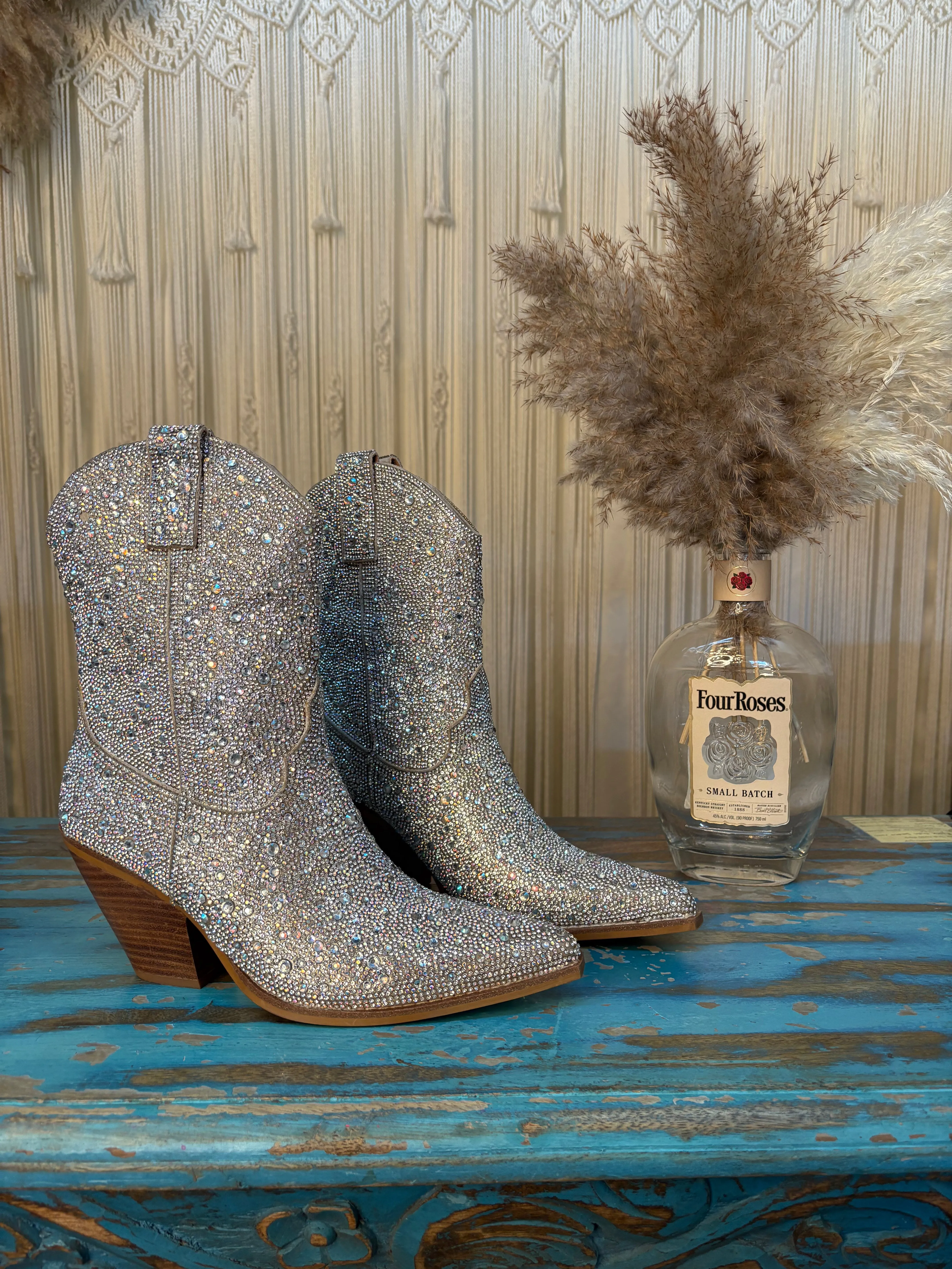 Sparkling Rhinestone Boots