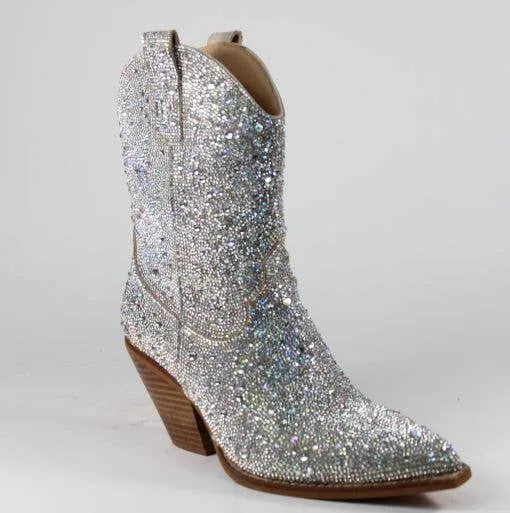 Sparkling Rhinestone Boots