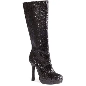 SS-421-ZARA Knee Boot  | Black Glitter
