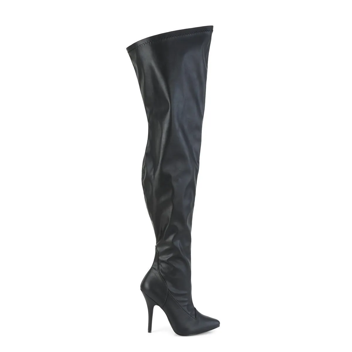 SS-SEDUCE-3000WC Wide Calf Boot | Black Faux Leather