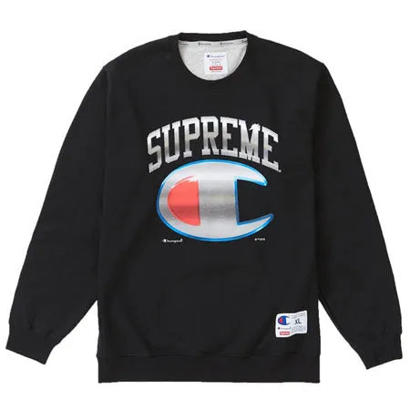 Supreme Champion Chrome Crewneck- Black