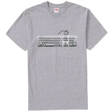 Supreme Keyboard Tee- Heather Grey