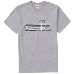 Supreme Keyboard Tee- Heather Grey
