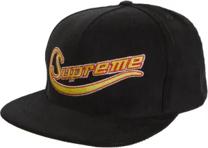 Supreme Metallic Logo Corduroy 5-Panel- Black