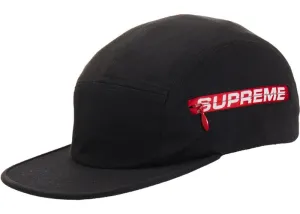 Supreme Side Zip Camp Cap (SS19)- Black