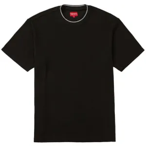 Supreme Stripe Rib Waffle Top- Black
