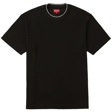 Supreme Stripe Rib Waffle Top- Black