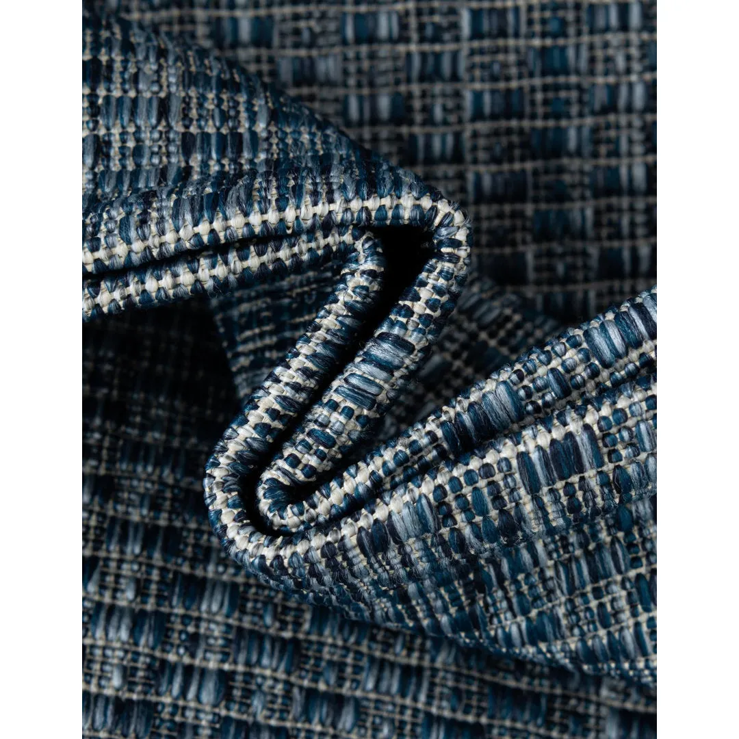 Swanee Blue Indoor / Outdoor Area Rug Arlmont & Co. Rug Size: Oval 3'3" x 5'3"