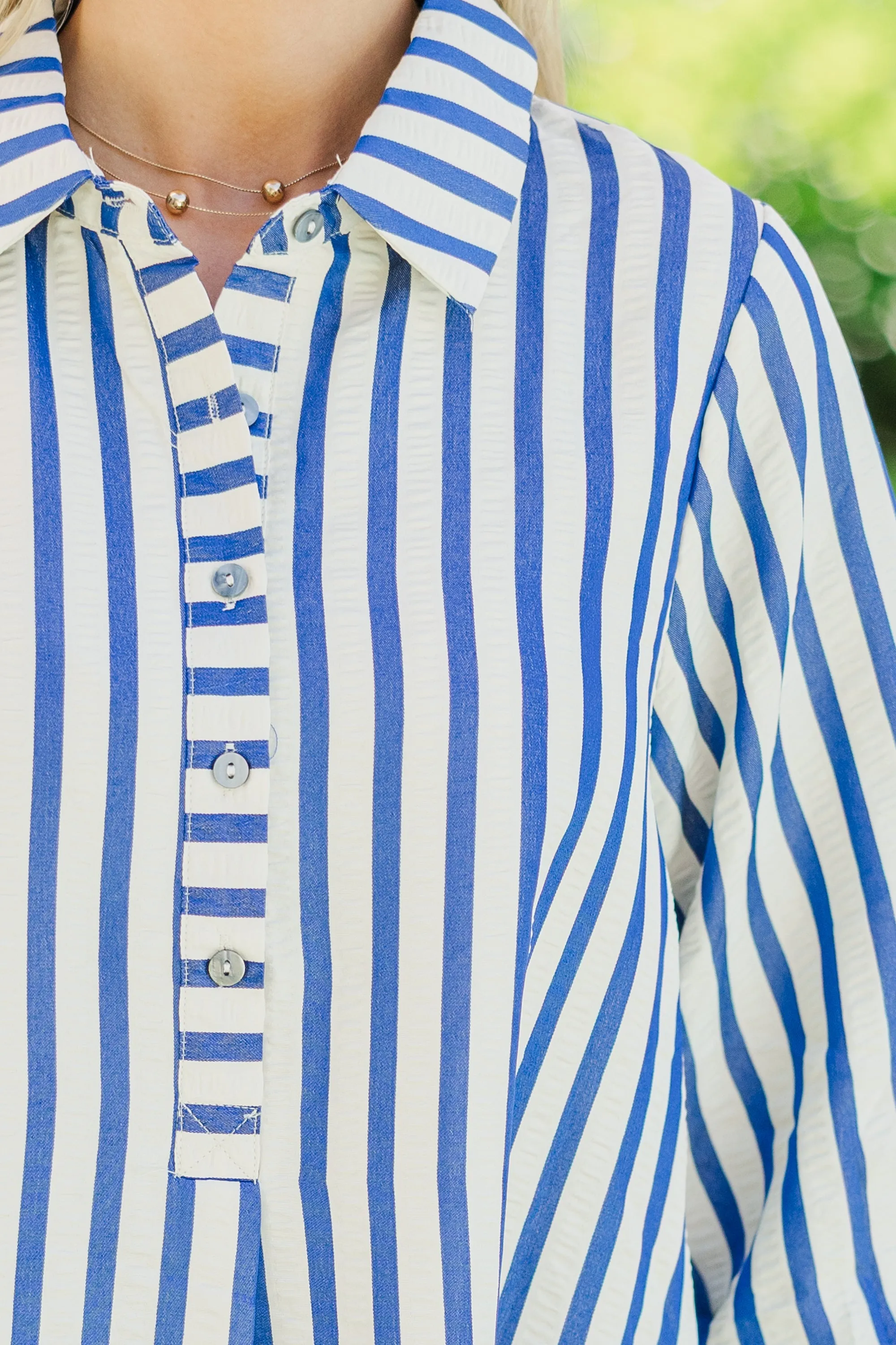 The Carefree Blue Striped Dress