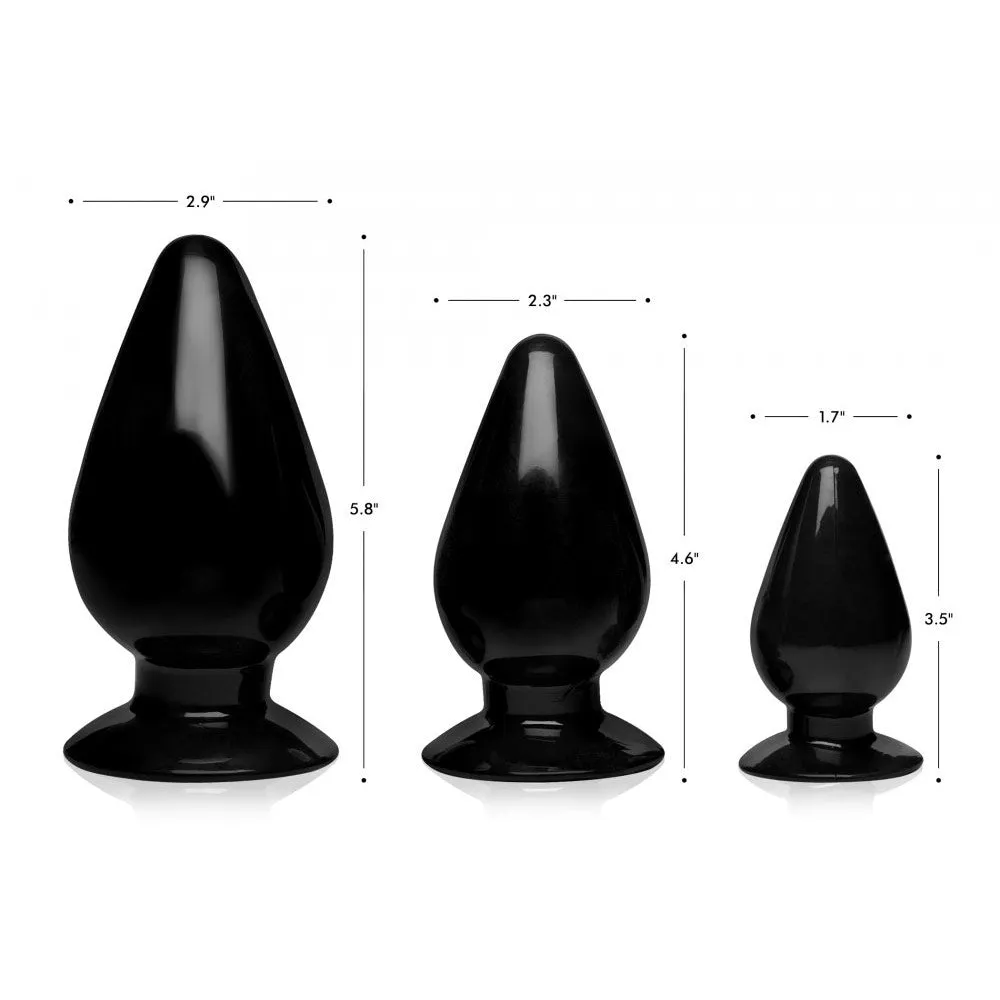 Triple Cones 3 Piece Anal Plug Set