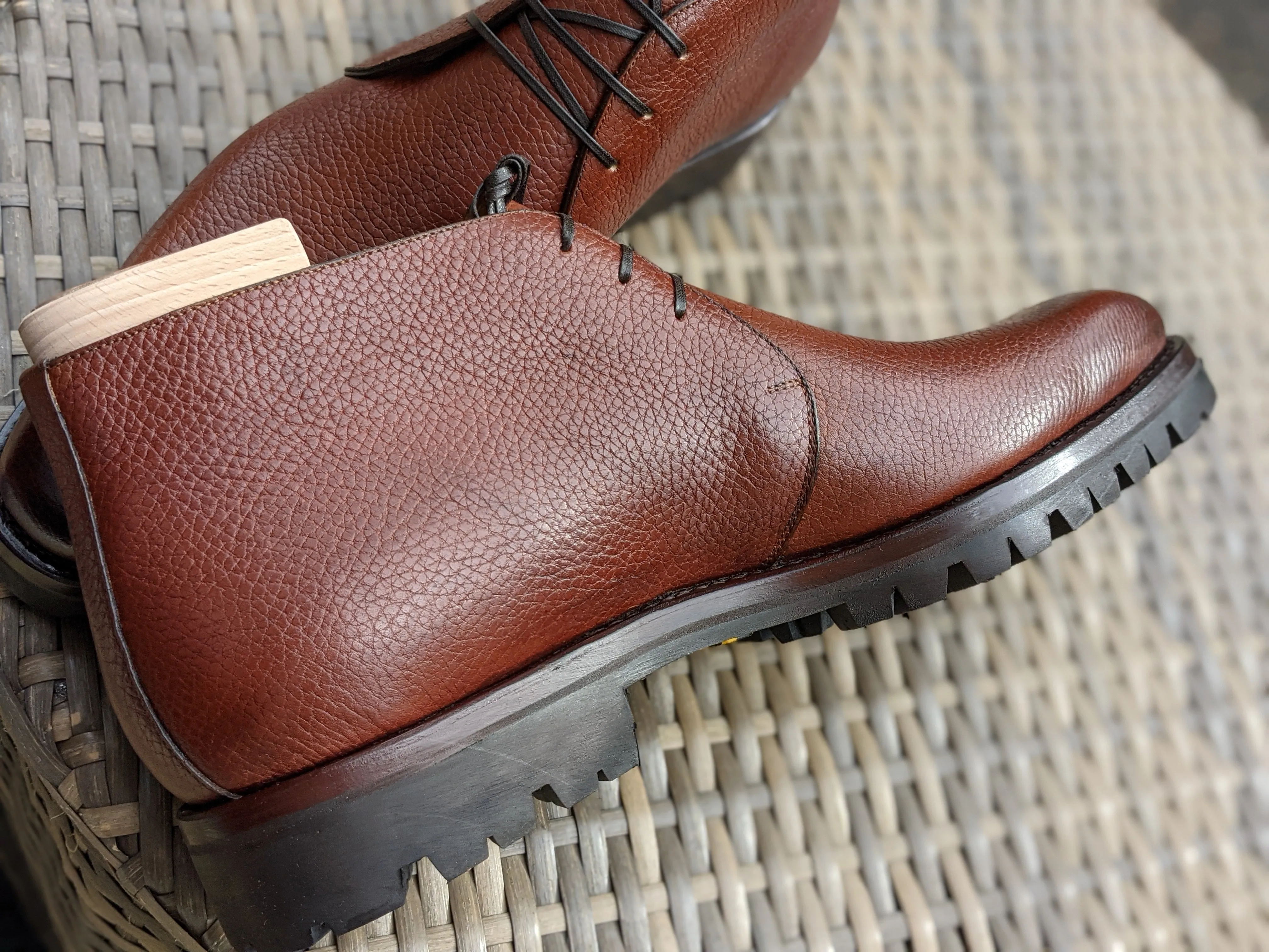 Two pairs of Ankle Boots: Light Brown & Grey