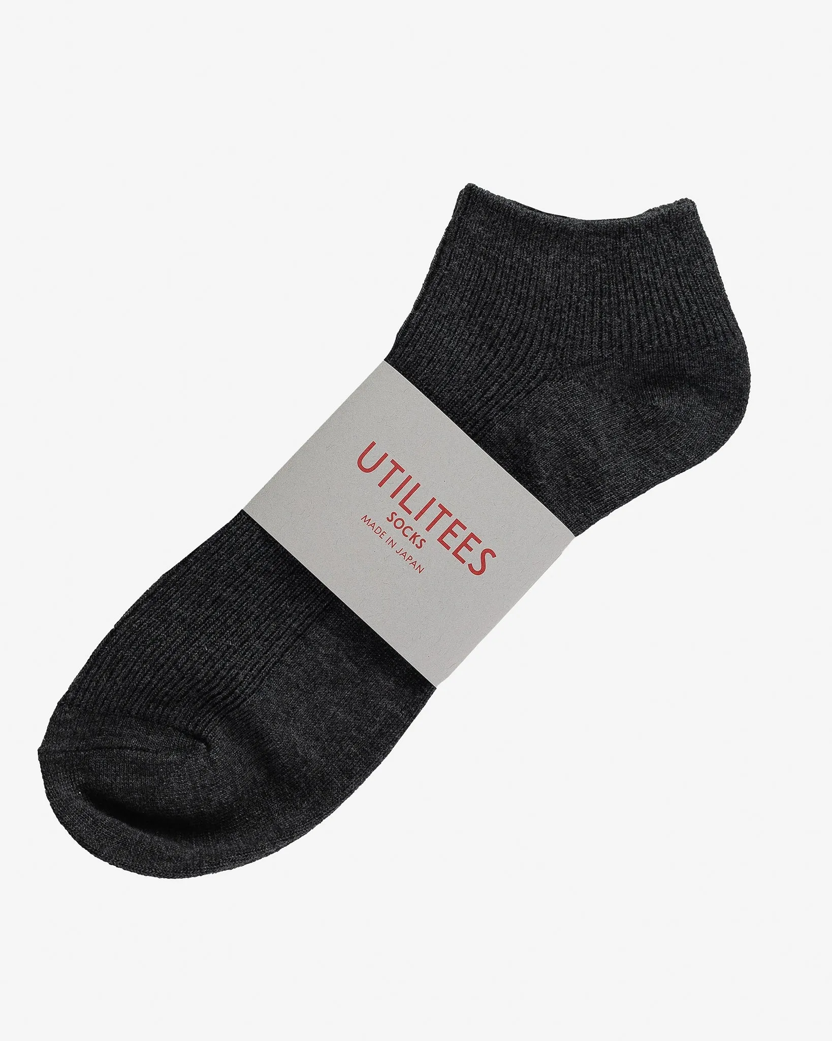 UTILITEES Mixed Cotton Sneaker Socks - Charcoal Grey