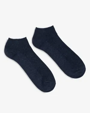 UTILITEES Mixed Cotton Sneaker Socks - Navy