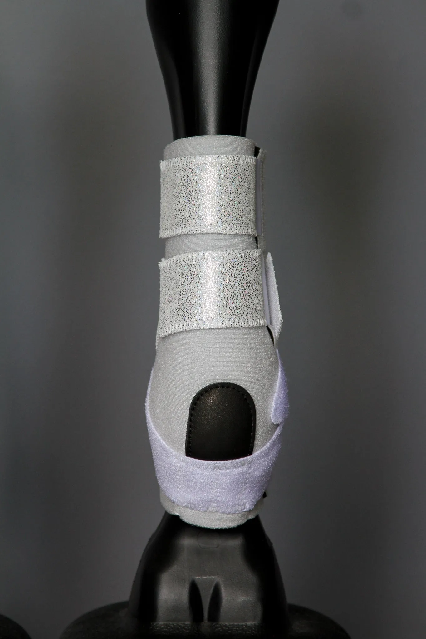 White H20 Custom Sparkle Leather Strap Support Boots