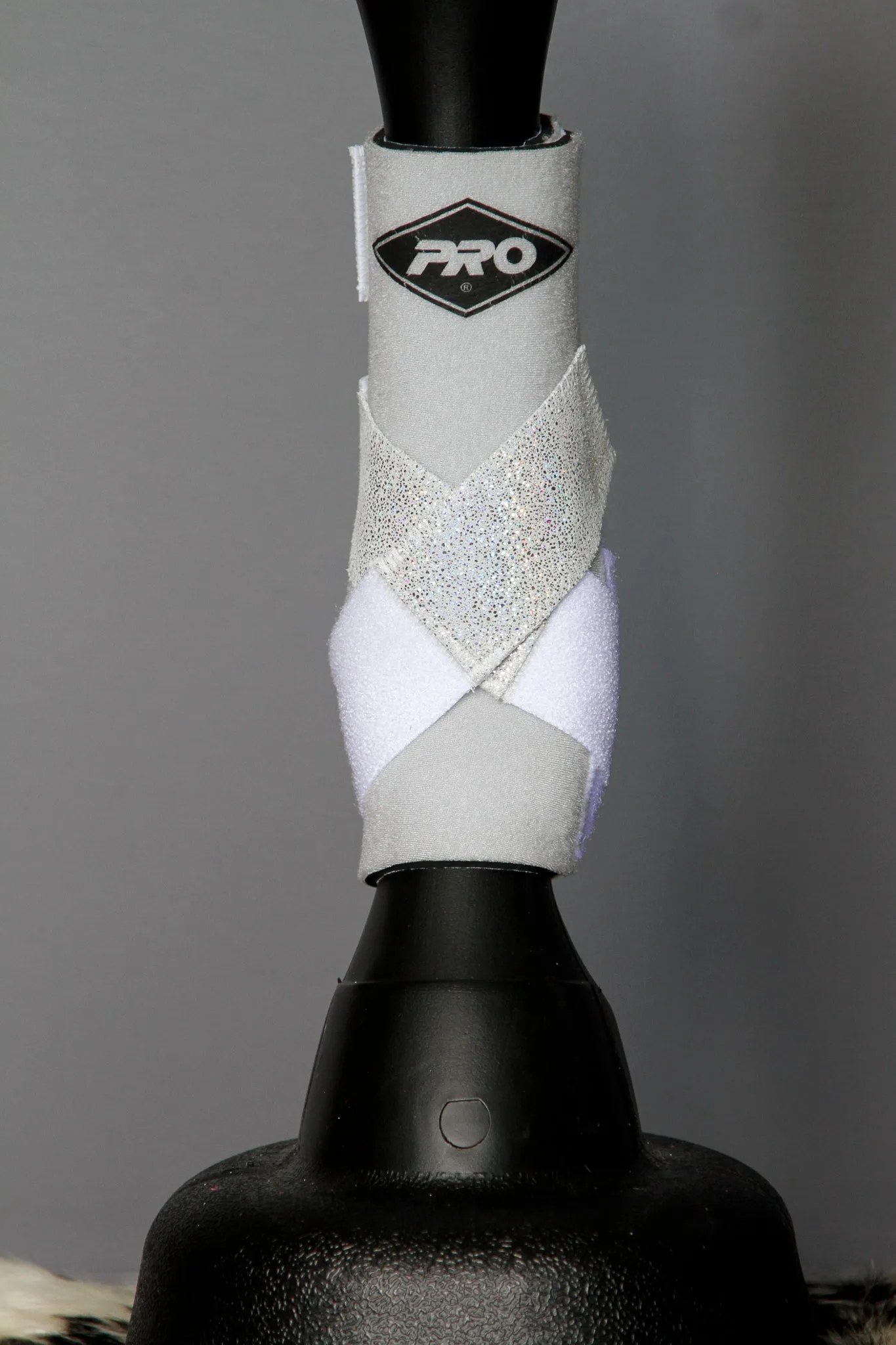 White H20 Custom Sparkle Leather Strap Support Boots