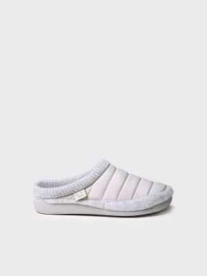 Women's clog-style slipper in padded fabric and felt - MORA-TK Pearl