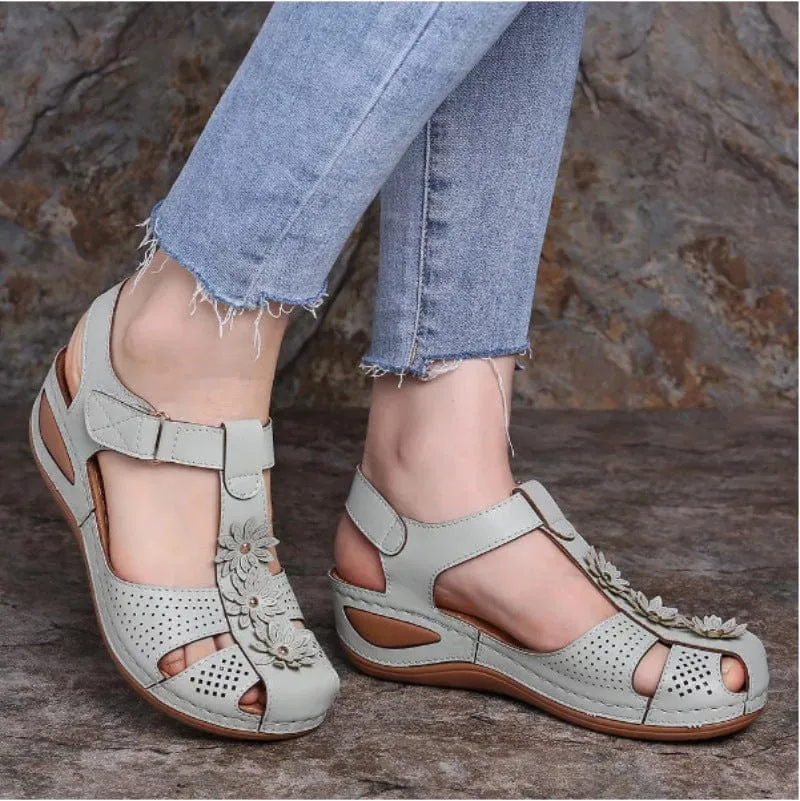 Women's Round Toe Wedge Sandals