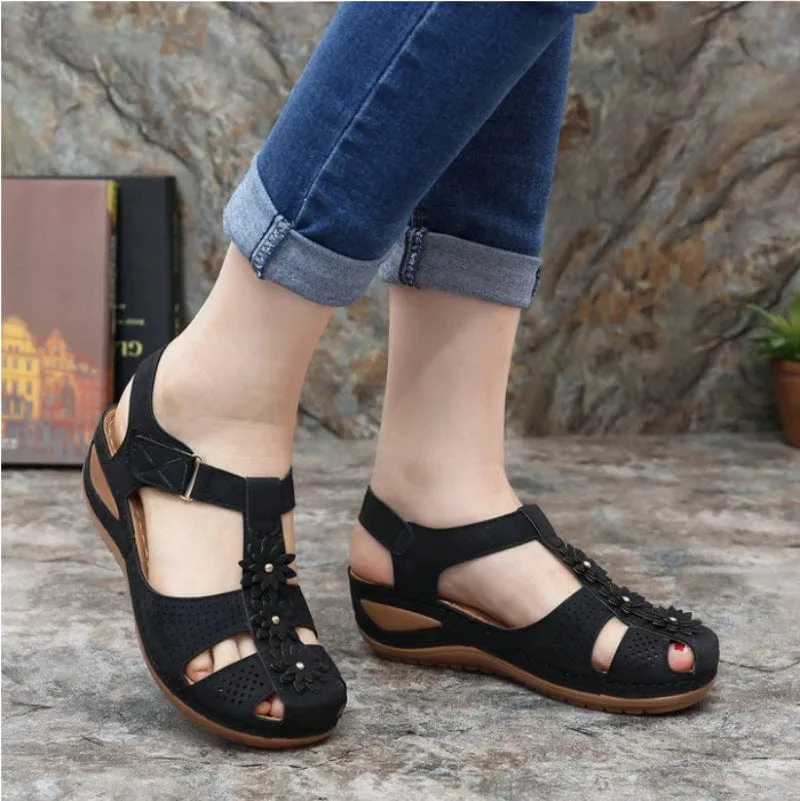 Women's Round Toe Wedge Sandals