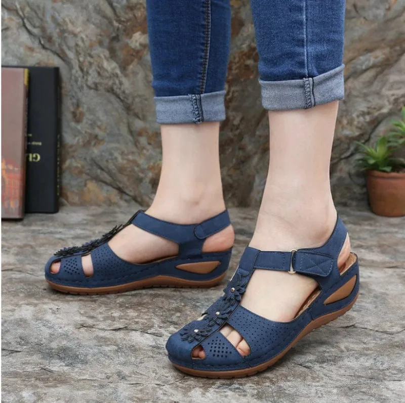 Women's Round Toe Wedge Sandals