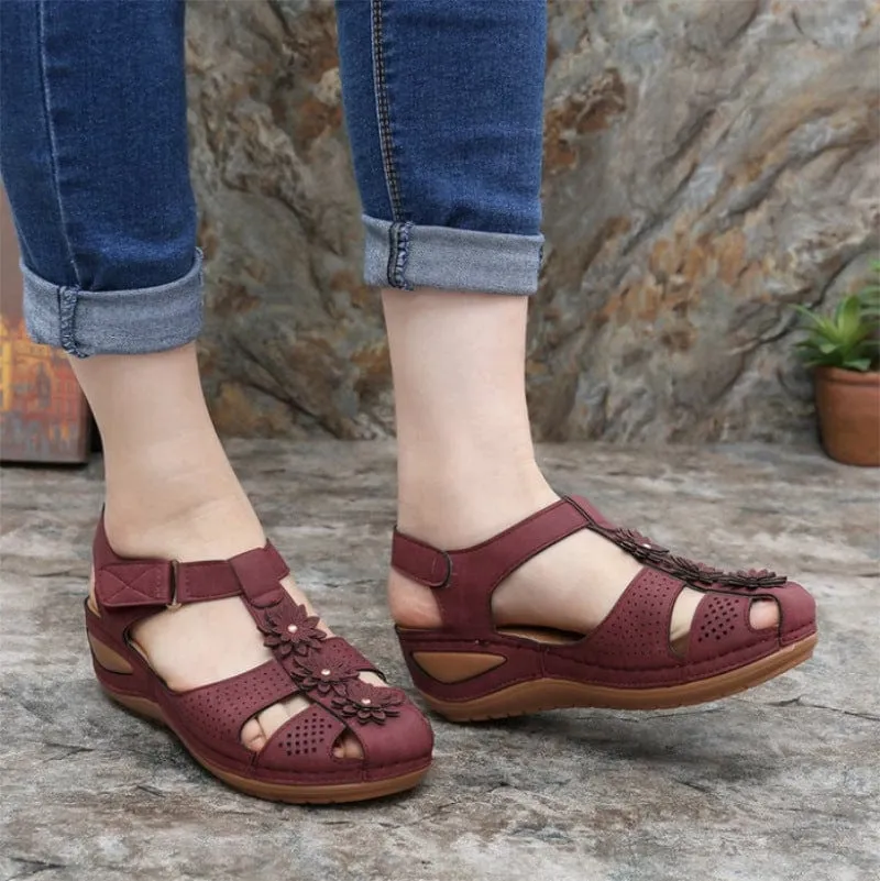 Women's Round Toe Wedge Sandals