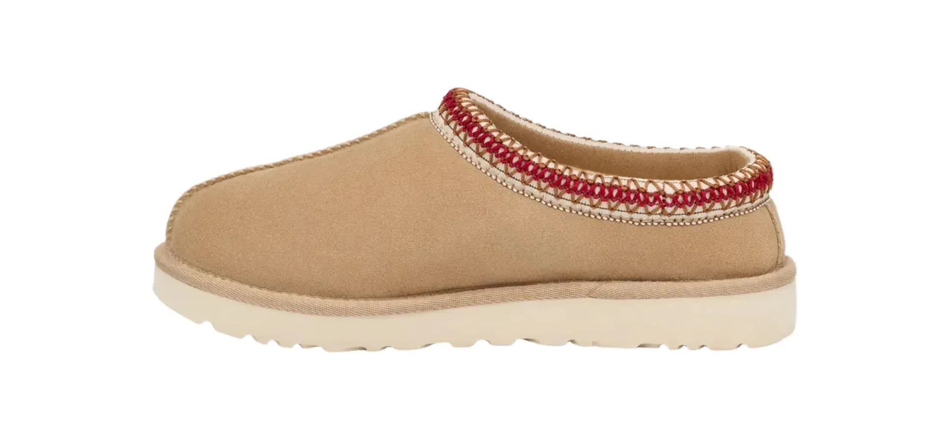 WOMEN'S UGG TASMAN SLIPPER | SAND / DARK CHERRY